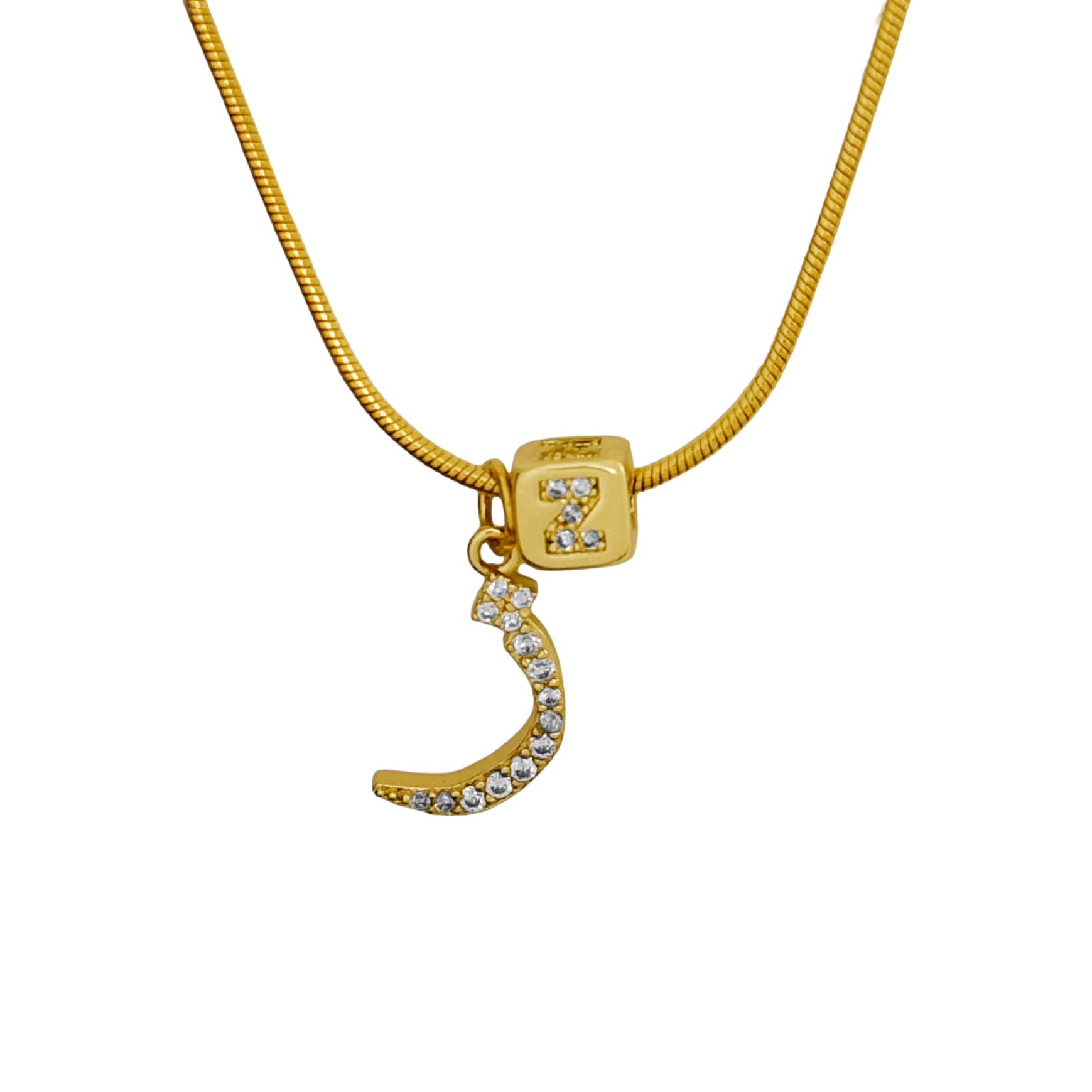 Arabic Initial Necklace 'Z'